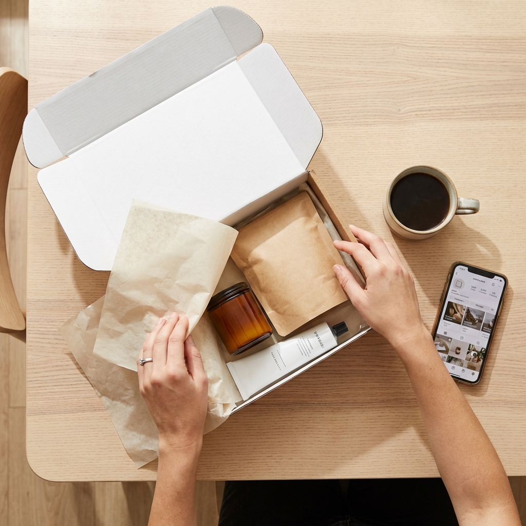 Customer unboxing a product for testing